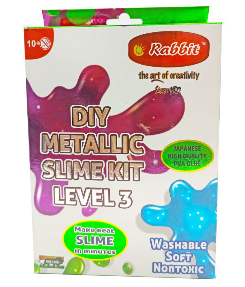     			RABBIT'S DIY Metallic Slime Kit Level 3|Slime Making Set|Make Slime on your own at home in minutes| Play Slime for Kids Boys Girls|Science Kits for Kids|DIY Kits for kids|Slime for Kids|Slime Activator Kit|For age 10+|