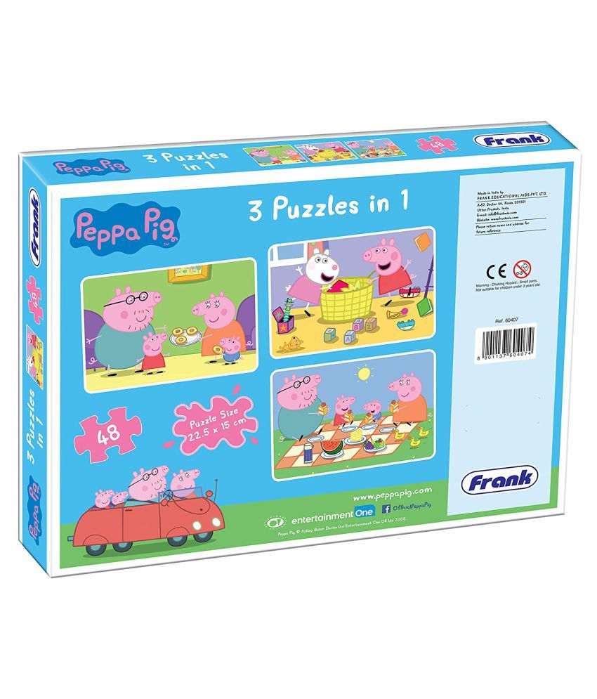 Frank Peppa Pig 3 in 1 Puzzle Buy Frank Peppa Pig 3 in 1 Puzzle