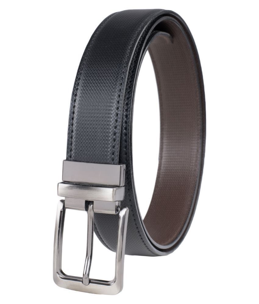     			Keviv Black Leather Formal Belt