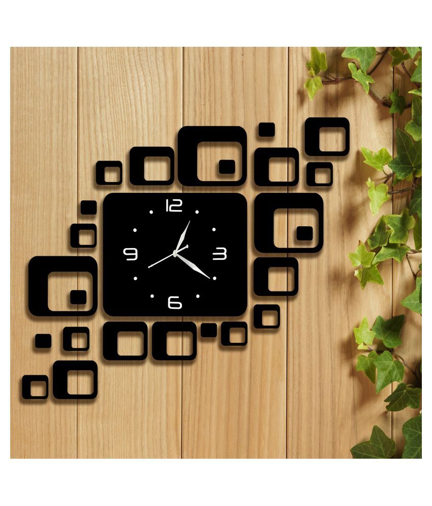 Eindia Square Analog Wall Clock Clock Square Black 36 X 30 Cm Buy Eindia Square Analog Wall Clock Clock Square Black 36 X 30 Cm At Best Price In India On Snapdeal