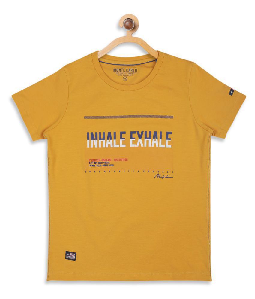 Monte Carlo Mustard Coloured Boys T-Shirt