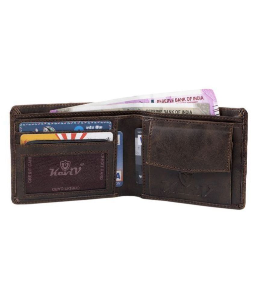     			Keviv - Brown Leather Men's Regular Wallet ( Pack of 1 )