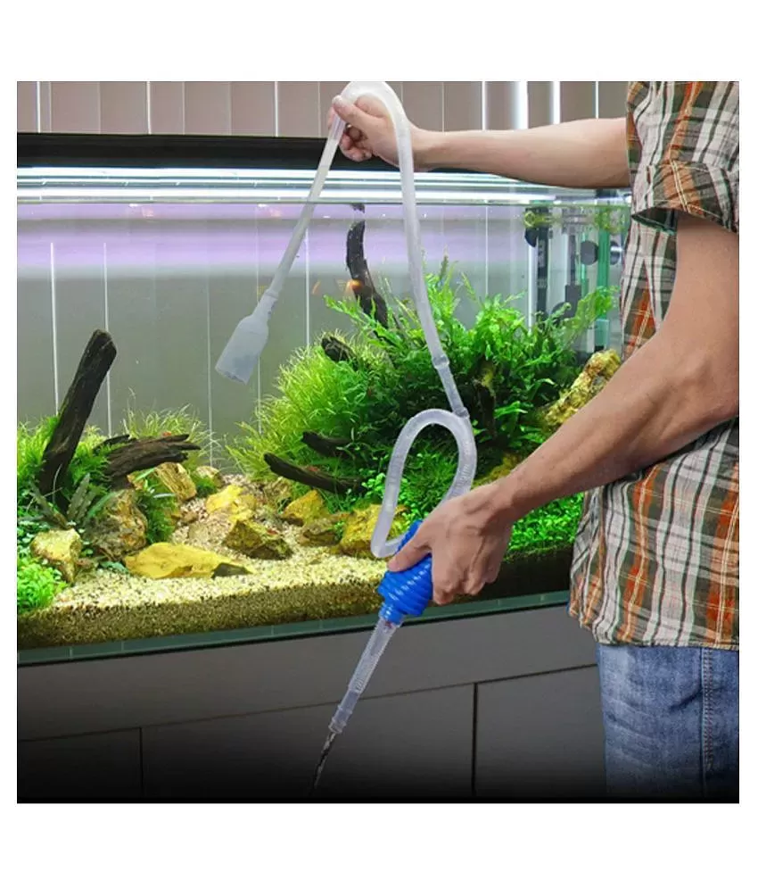 Aquarium/Fish Tank Siphon and Gravel Cleaner - A Hand Syphon Pump to Drain  and Replace Your Water in Minutes!