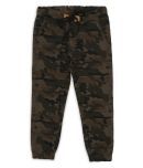 Urbano Juniors Boy's Khaki, Green Regular Fit Camouflage Printed Cotton Jogger Track Pants Stretch