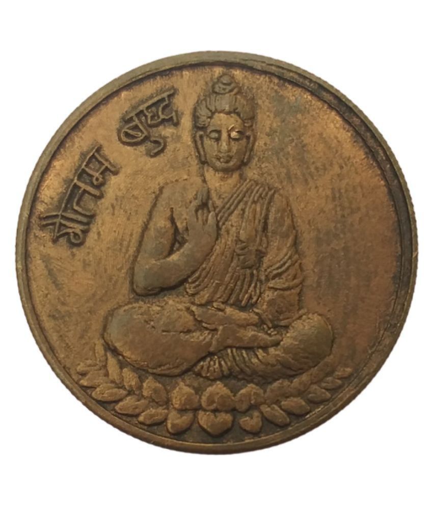 GAUTAM BUDDHA COIN EAST INDIA COMPANY ANNA 1818 MATA COIN (LUCKY COIN