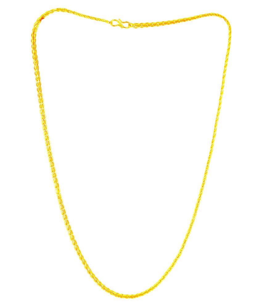 JIPPA Stylish Golden Chain Fashionable Round Fisher Gold Plated Chain