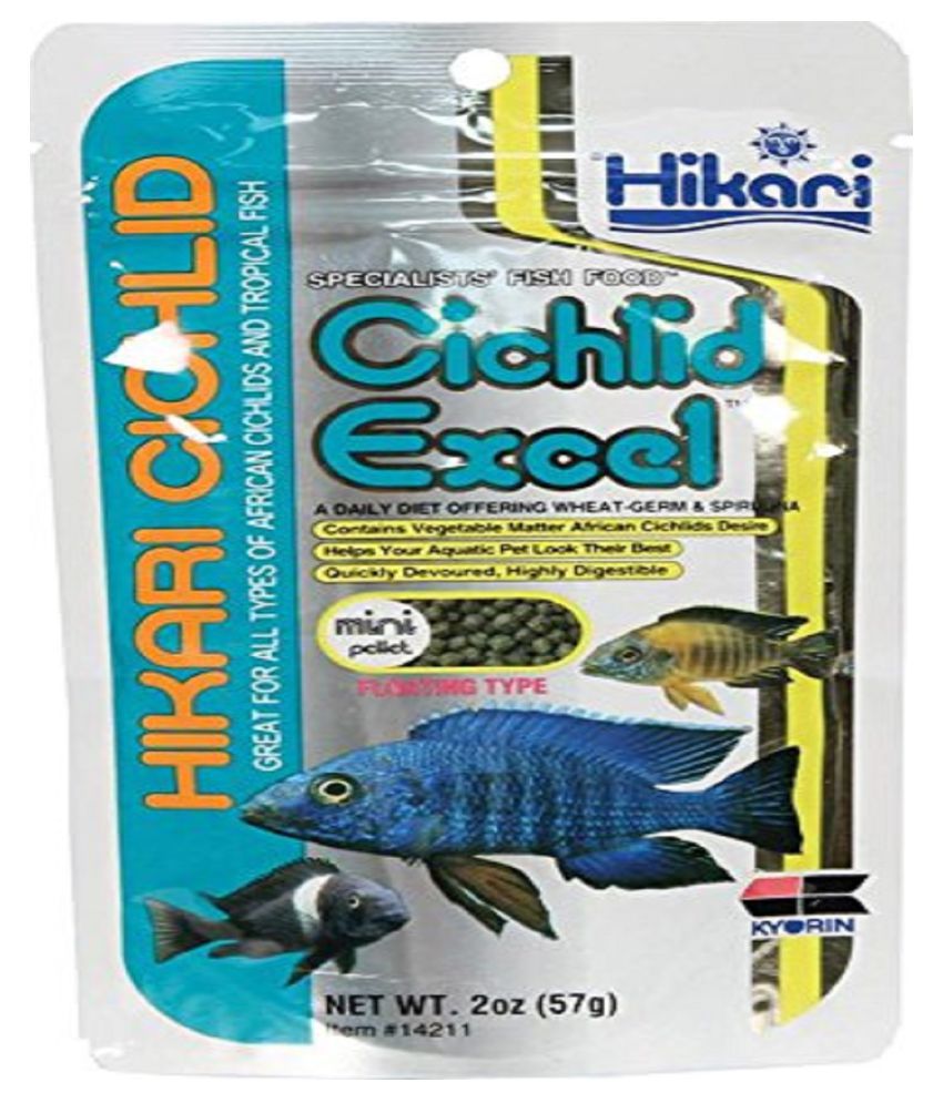     			Hikari Cichlid Excel | 57gm | Cichlid Food | Mini Pellet |Floating Type RICHBAY