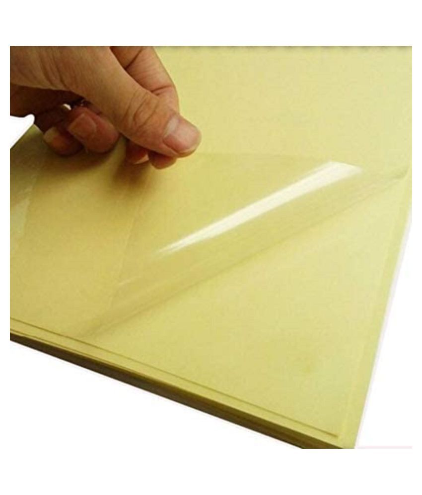 Shikhar Retails 25 Sheets A4 Self-Adhesive Sticker Transparent (PVC