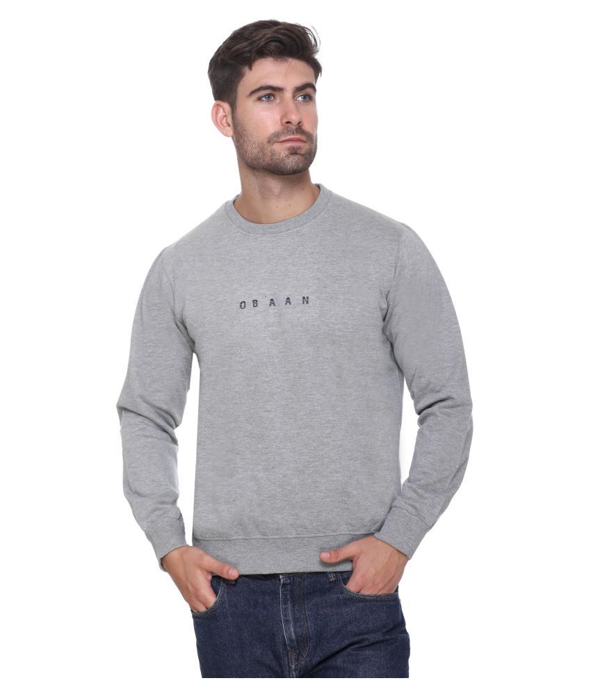     			OBAAN Grey Sweatshirt Pack of 1