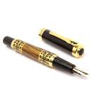 Exclusive Stylish Royal Wood Designer Fountain Pen With Golden Trims