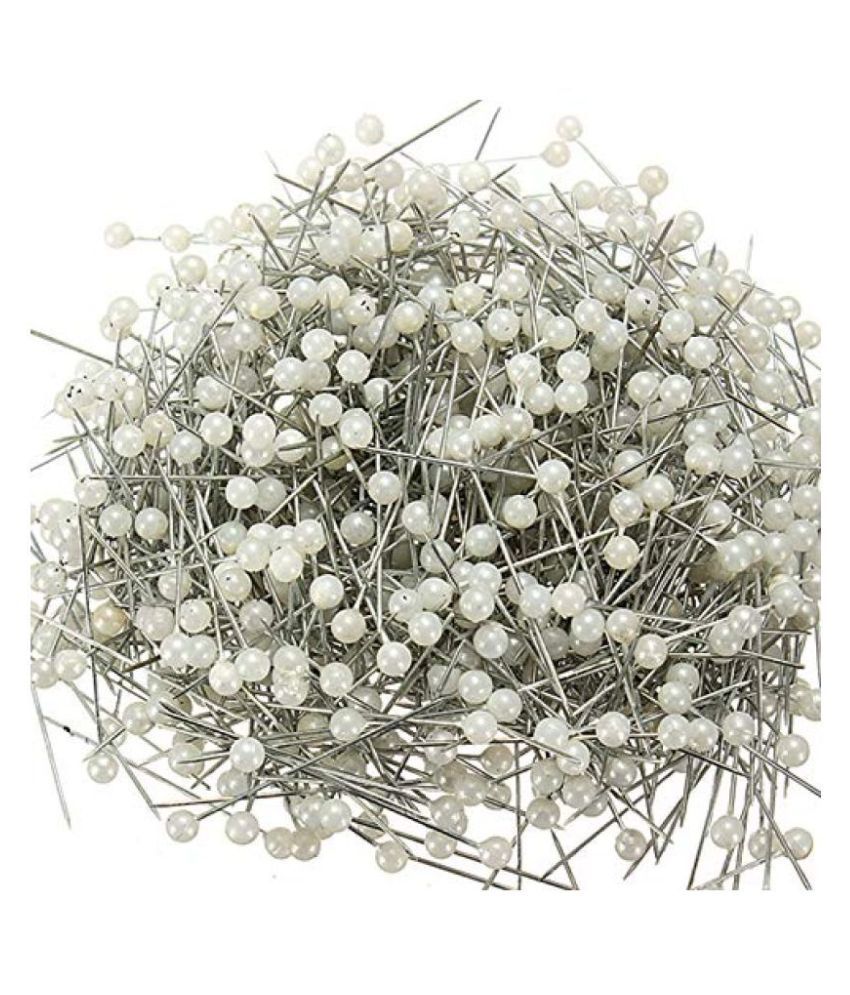     			PRANSUNITA Pearl Head Stainless Pins for Dressmaking, Jewelry Crafts, Scrap Booking, Sewing, Gardening Projects, Pack of 200 pcs –