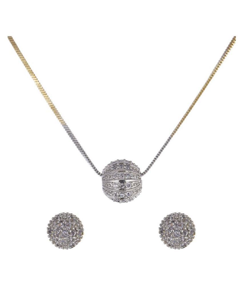     			Sunhari Jewels - Silver Pendant set ( Pack of 1 )