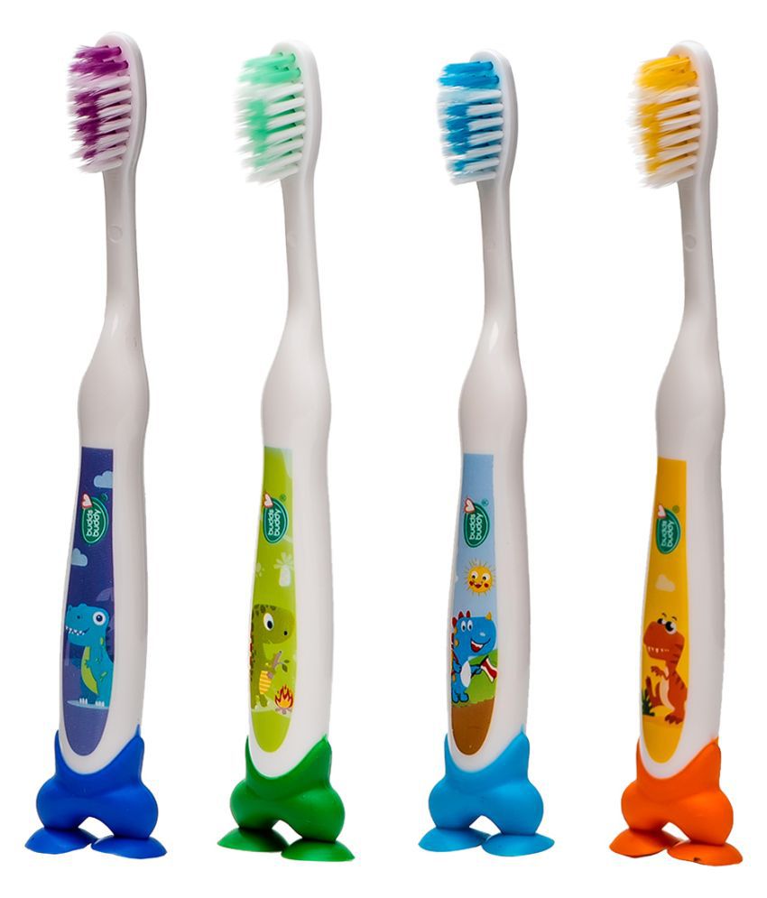 Buddsbuddy Multi-Colour Baby Toothbrush ( 4 pcs )