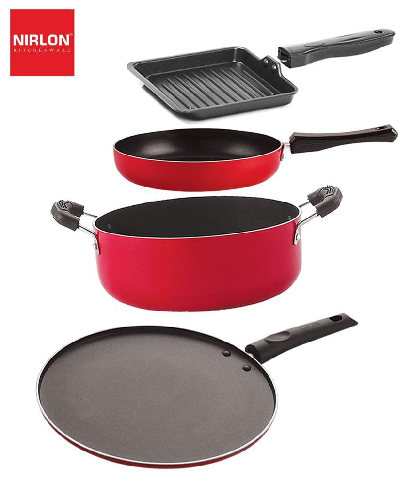 Nirlon Kitchenware Classic Range 4 Piece Cookware Set Buy Online at