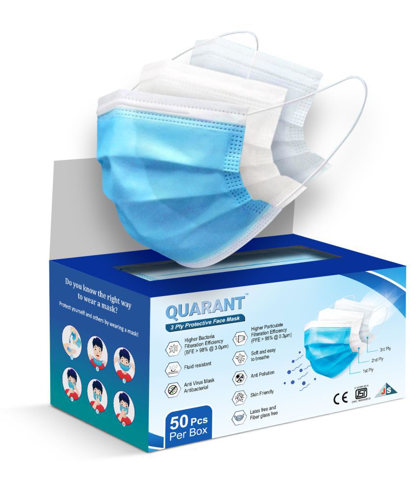     			QUARANT 3 Ply Protective Surgical Face Mask