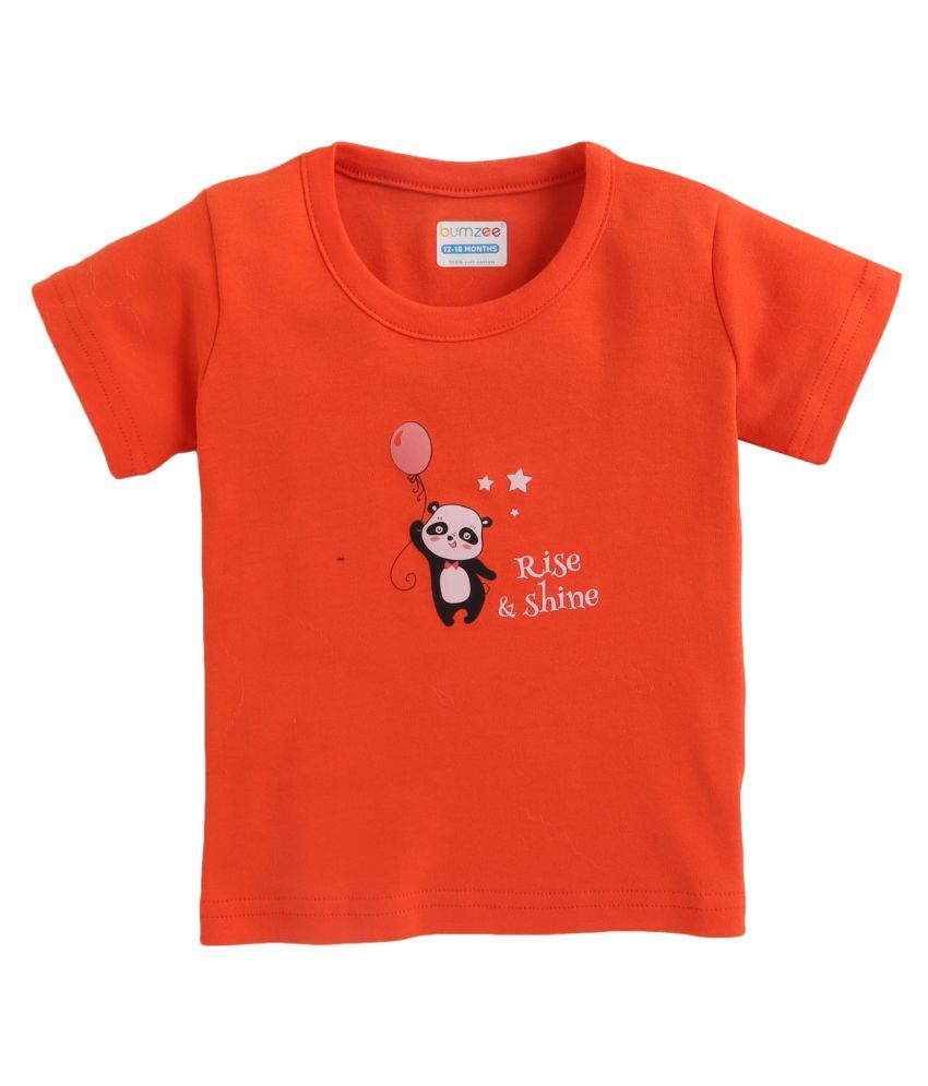 BUMZEE Coral.White Half Sleeves Baby Boys TShirt Pack Of 3 Age 612