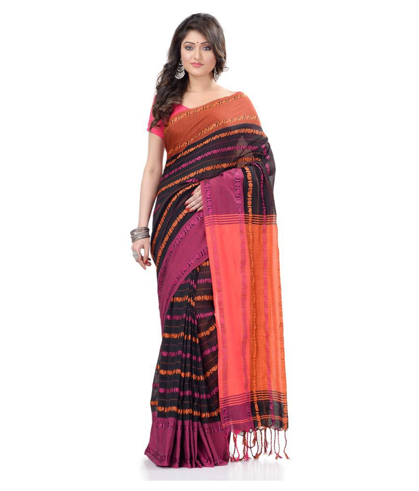     			Desh Bidesh - Multicolor Cotton Saree With Blouse Piece (Pack of 1)