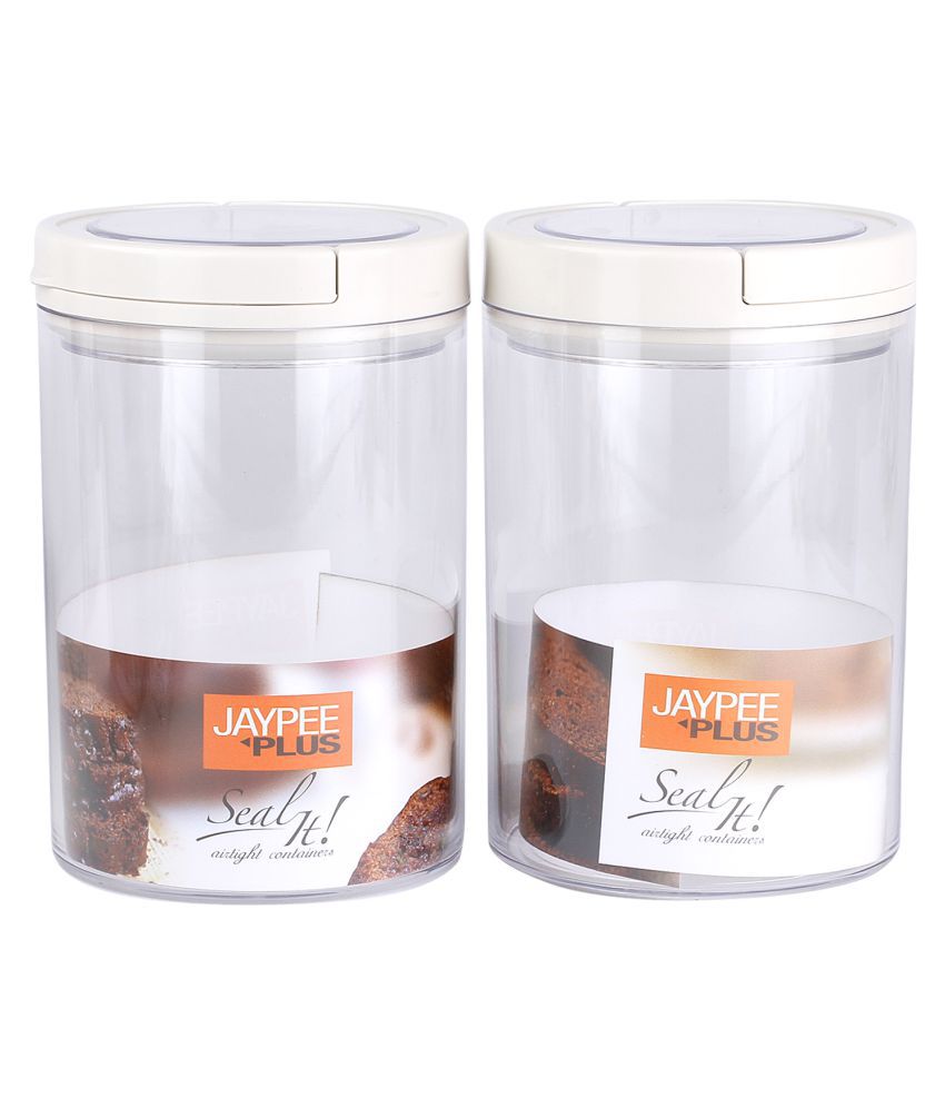     			Jaypee Plus Seal It Plastic Tea/Coffee/Sugar Container Set of 2 750 mL