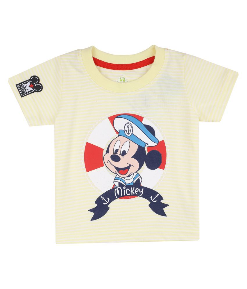     			Bodycare Infant Boy Yellow Mickey & Friends Printed T-Shirts