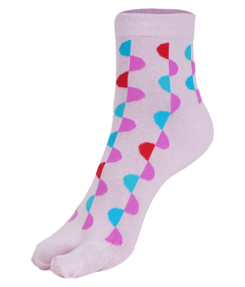 ANKII Cotton and Spandex Prints Ankle Length Premium Socks With Thumb ...