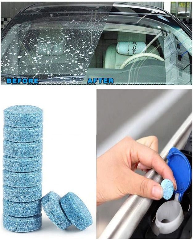     			Car Windshield Glass Washer Cleaner Compact Tablets (Pack of 10 Cleaning Tablet)