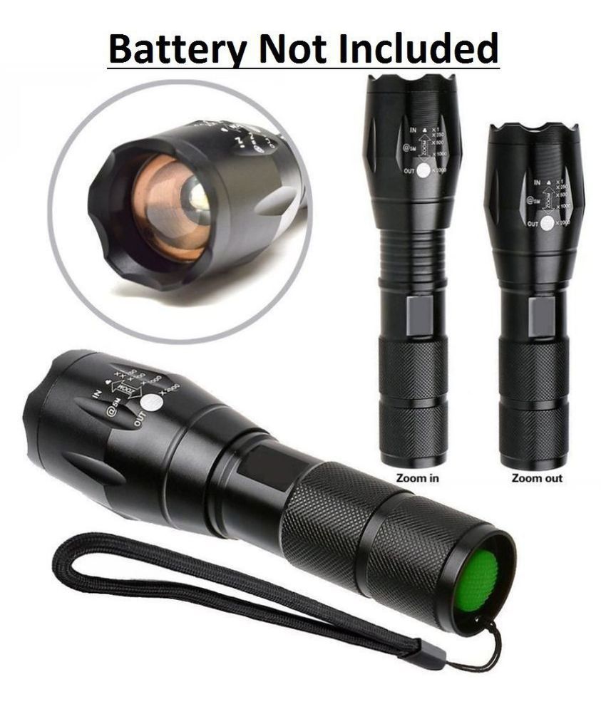     			VARKAUS Ultra Bright Handheld LED Flashlight with Adjustable Focus and 5 Light Modes, Outdoor Water Resistant Torch, Powered Tactical Flashlight for Camping Hiking etc