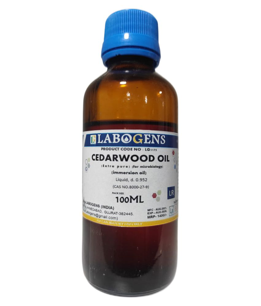     			LABOGENS CEDARWOOD OIL Extra Pure 100ML (for microbiology),(immersion oil)  Liquid, d. 0.952