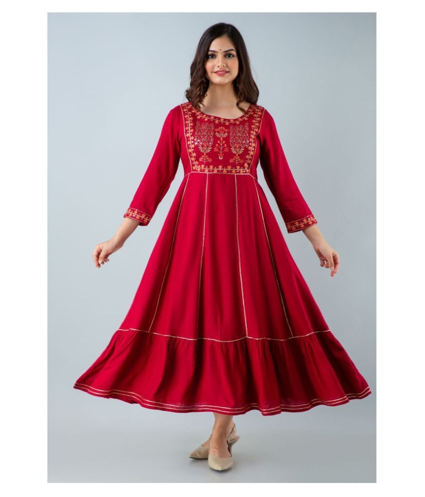 simple anarkali kurti