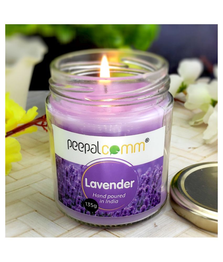     			Peepalcomm Purple Jar Candle - Pack of 1