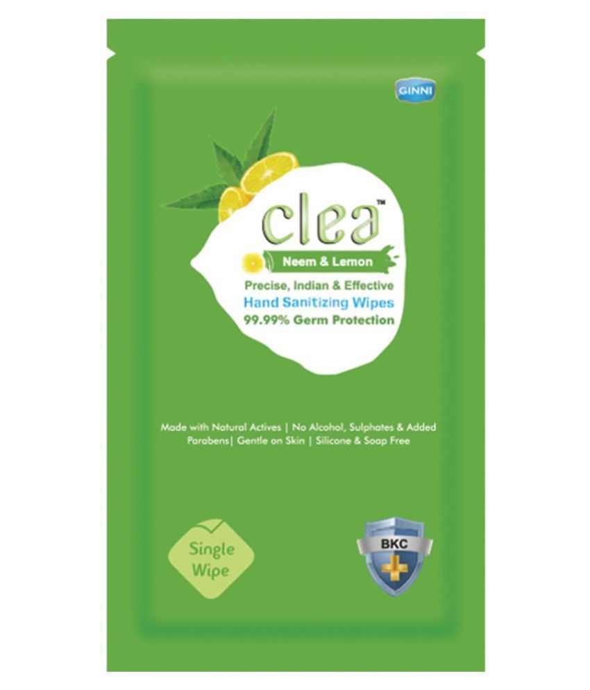 Clea Hand Sanitizing Wipes Neem & Lemon Wet Wipes ( 150 Pcs ) Buy Clea