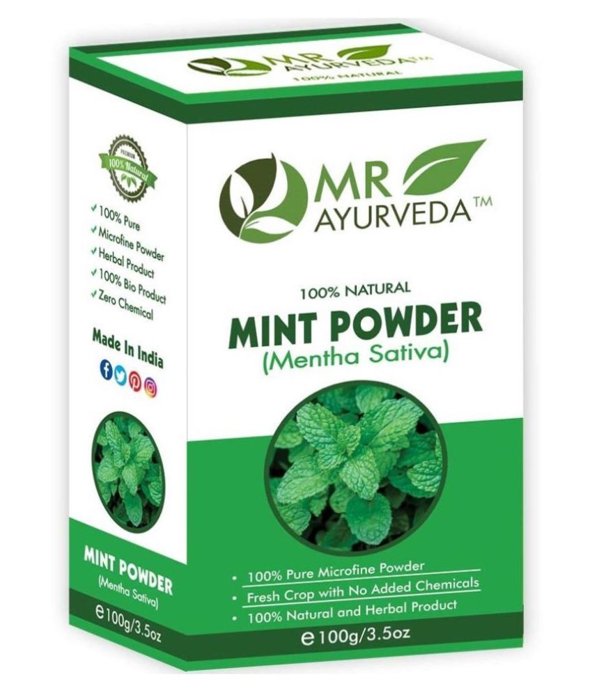     			MR Ayurveda 100% Pure Pudina Powder Face Pack Masks 100 gm