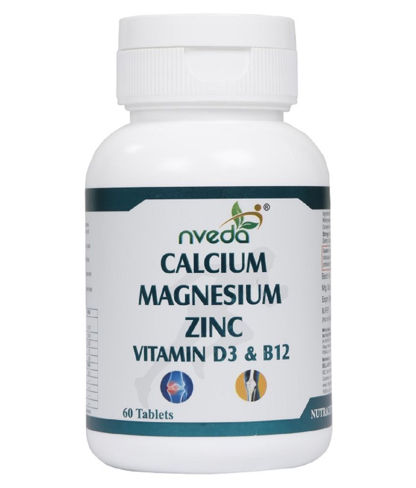 Nveda Calcium Supplement with Vitamin D3 Magnesium, Zinc Tablets 60 no.s