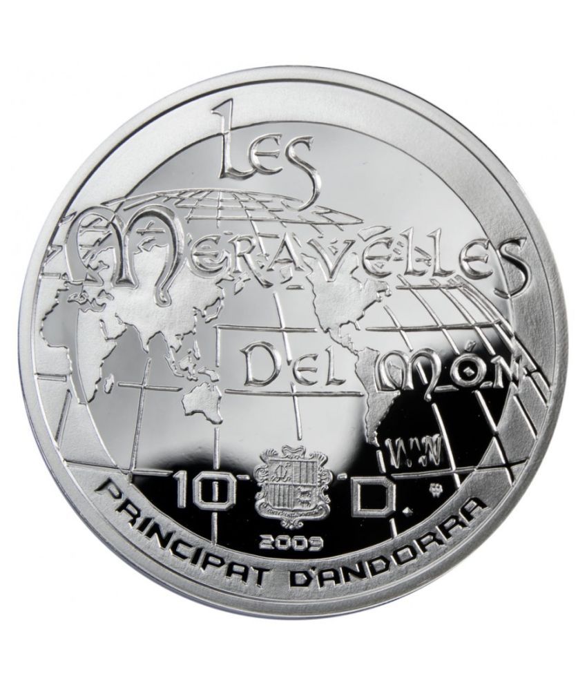     			10 Diners - (Christ the Redeemer)  Wonders of the world, Les Meravelles Del Mon (Andorra) Non-Circulated Extremely Rare Silverplated Coin