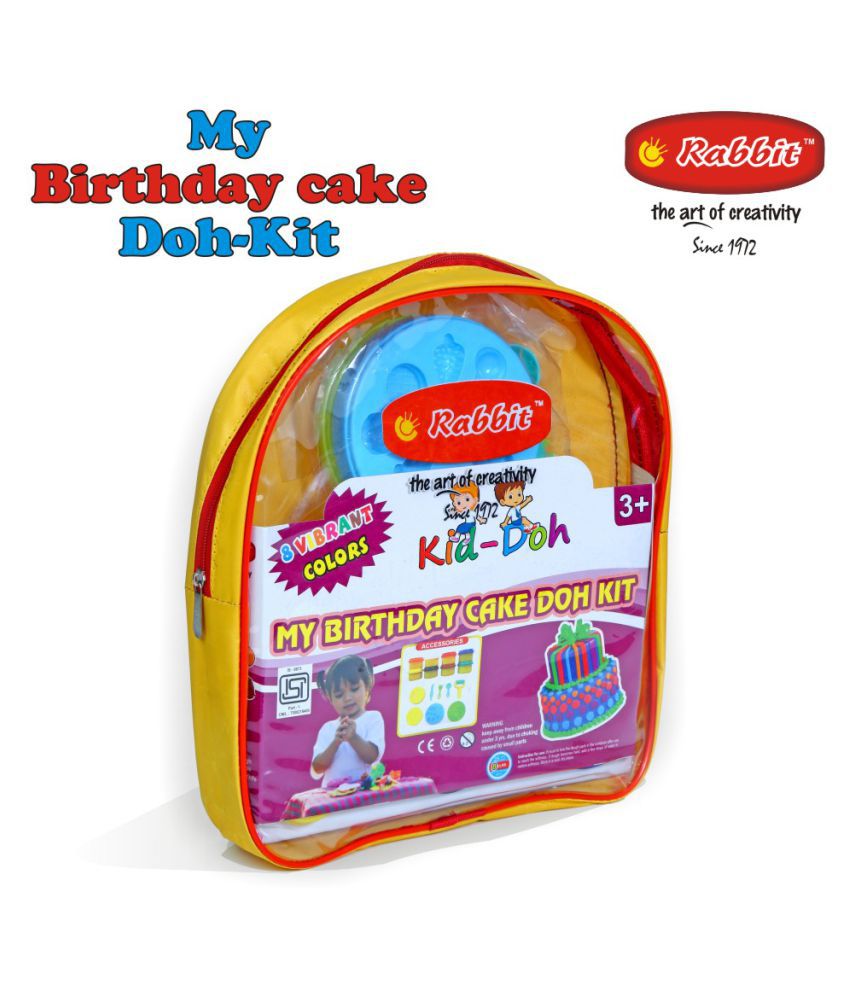     			My Birthday Cake Doh Kit|Creative Kit for Kids|Pack includes 8 colorful dough+2 moulds+1 Knife +1 Roller+1 Fork+1 Spoon+2 Dishes + 1 Table Top|DIY Kit for Kids|DIY toys|Play Dough Set for Kids Boys Girls|Play Doh Clay Set|Play Doh Kit for Kids with moulds