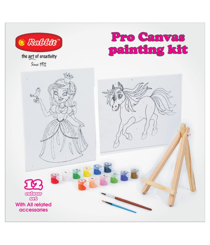 RABBIT CANVAS BOARD 8'*10' PACK OF 2 COMBO|Canvas for painting|Canvas for Kids to paint|Canvas boards for beginners|Canvas for painting|Canvas for acrylic painting|Canvas for artists|Canvas board painting set|Combo includes 2 canvas boards|Ideal for Age 5+