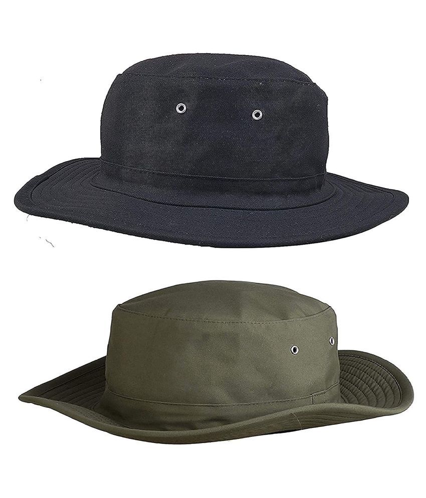     			Zacharias Black Plain Cotton Hats