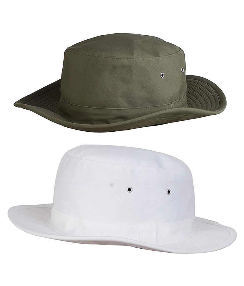     			Zacharias Green Plain Cotton Hats