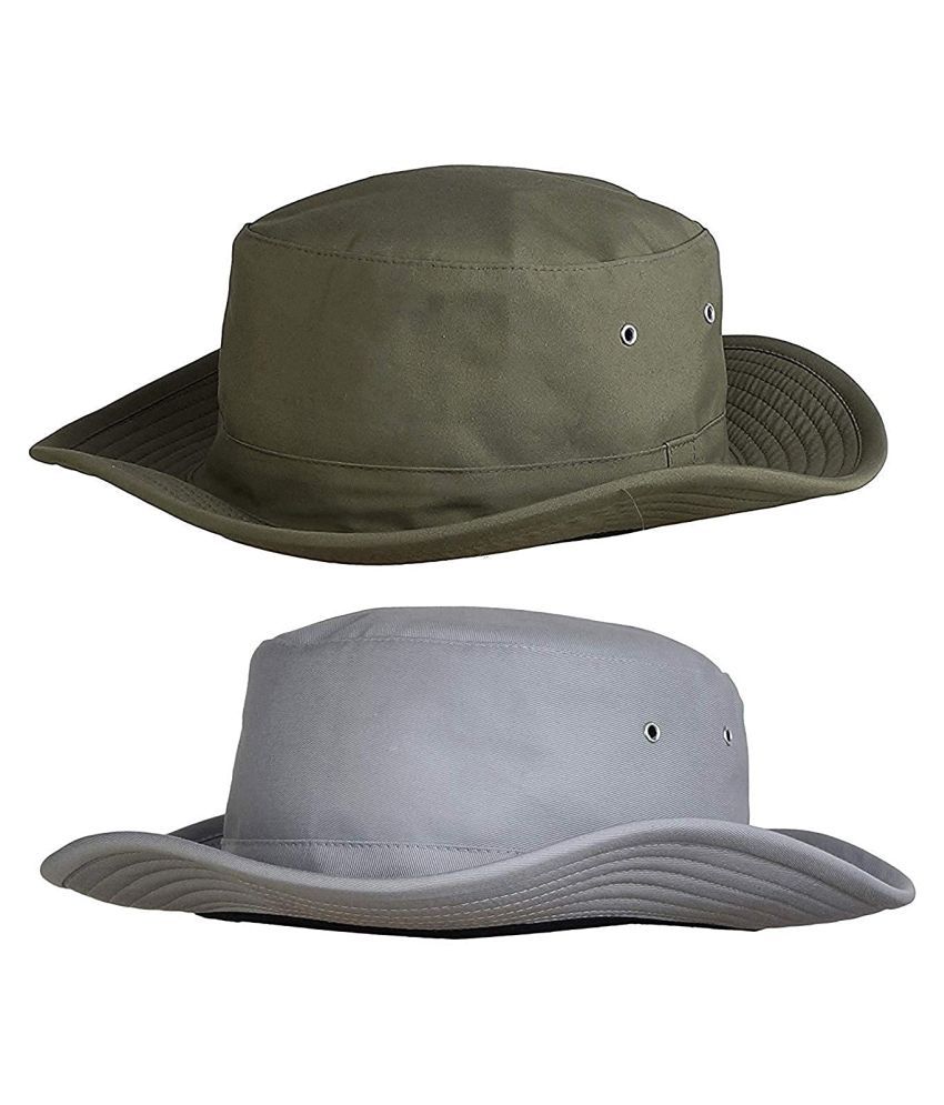     			Zacharias Green Plain Cotton Hats