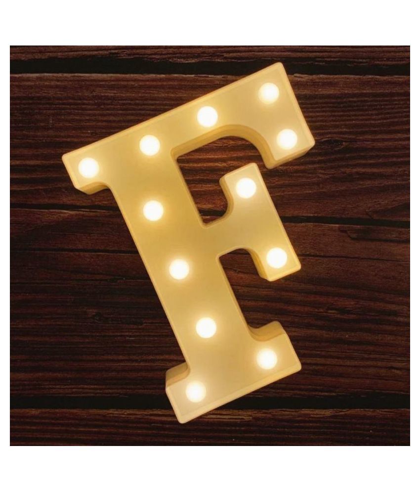     			MIRADH LED Marquee Lights, Sign Letter-F , LED Strips Yellow