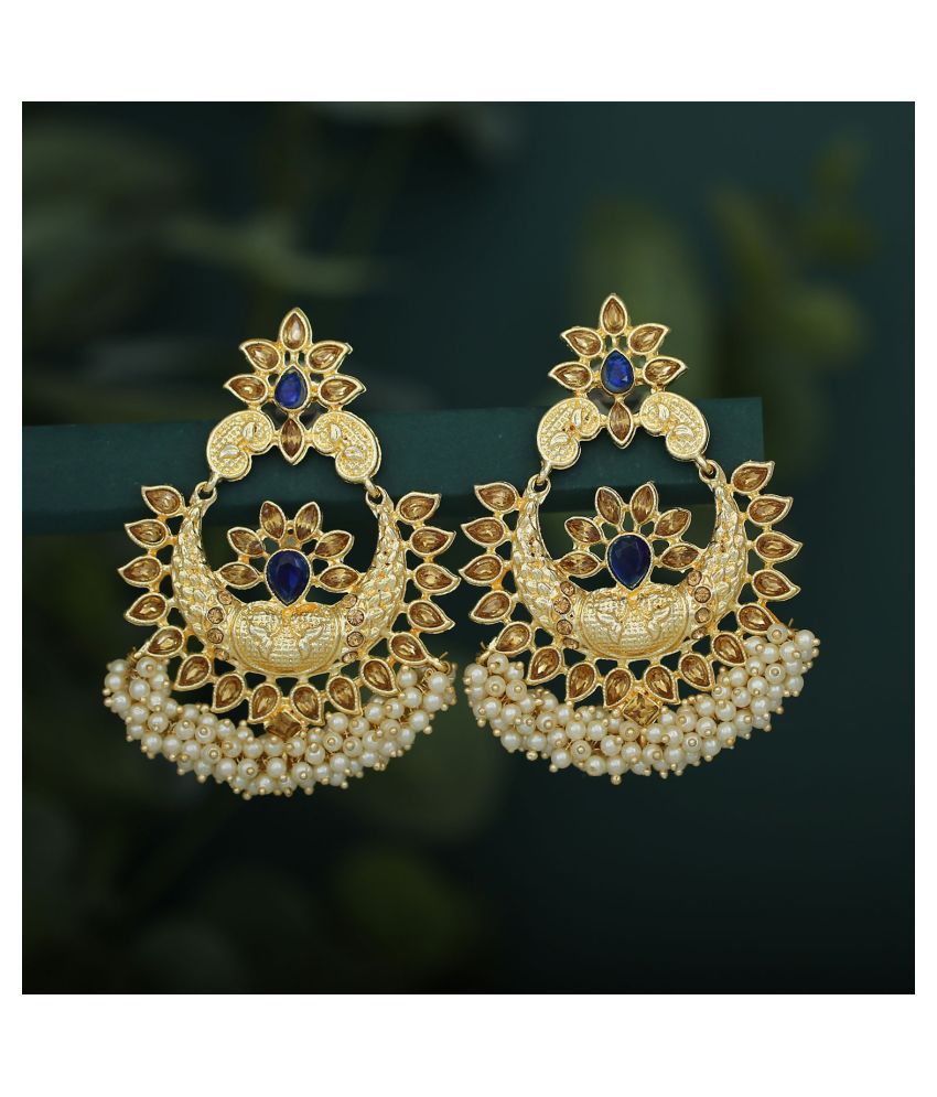     			Sukkhi Blemish LCT Gold Plated Pearl Chandbali Earring For Women