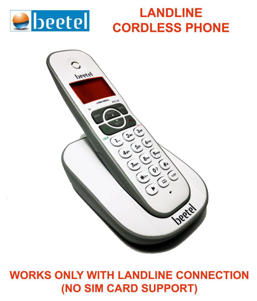 Beetel X73 Caller ID Landline Cordless Landline Phone  (Grey, White)
