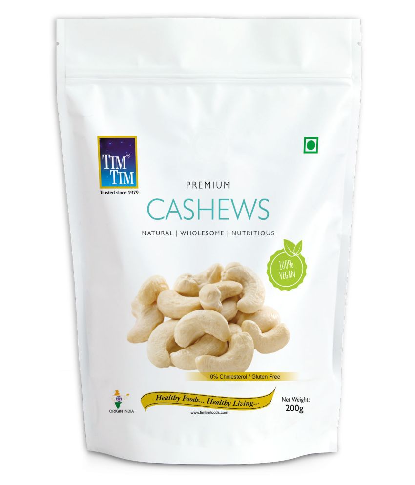     			Tim Tim Natural Premium Whole Cashews Nuts, 200g