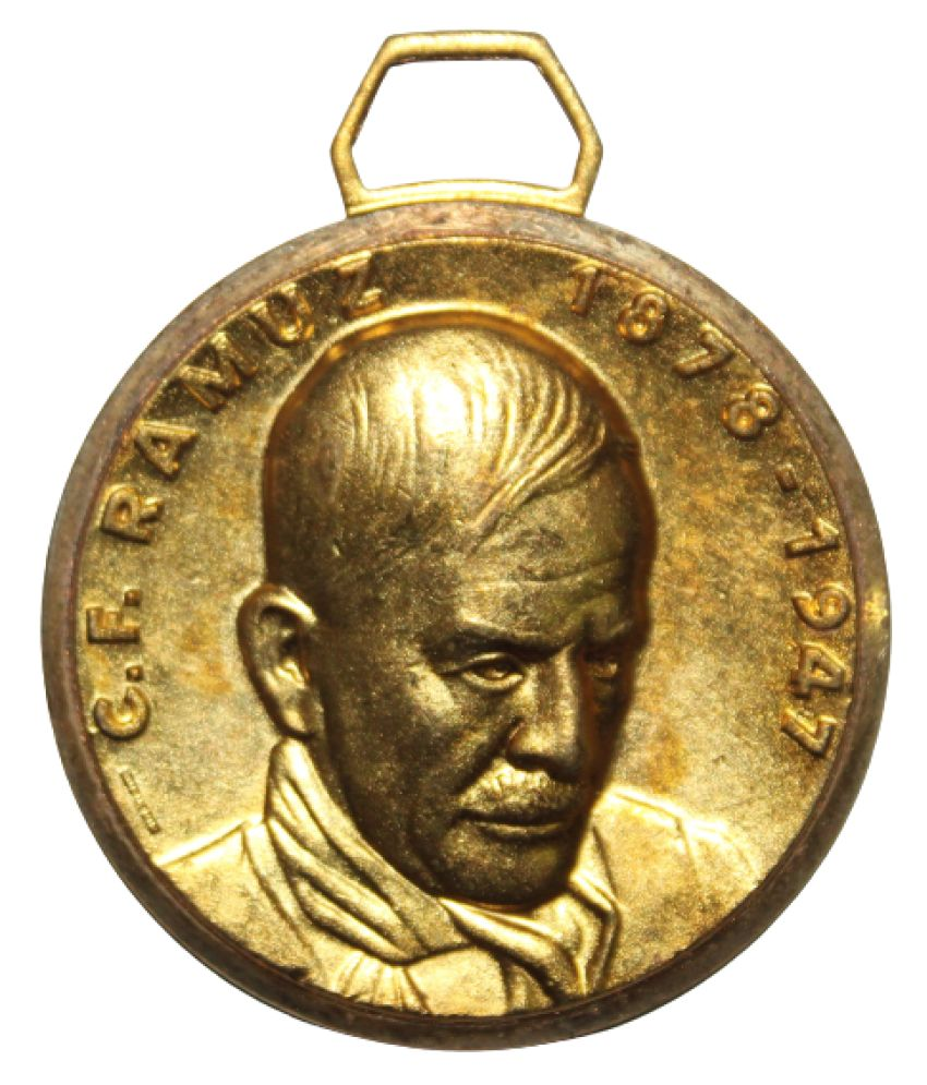     			1878-1947  Death Anniversary of Charles Ferdinand Ramuz Swiss Writer Rare Switzerland Medal