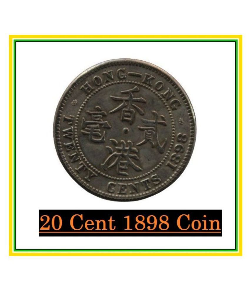     			PRIDE INDIA - 20 Cents 1898 Victoria Queen Hong - Kong 1 Numismatic Coins
