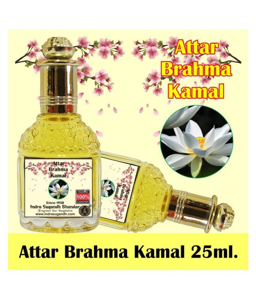     			INDRA SUGANDH BHANDAR Attar For Men|Women|Pujan Brhma Kamal Rare Pink Lotus Pure Perfume 24 Hours Long Lasting Fragrance 25ml Rollon Pack