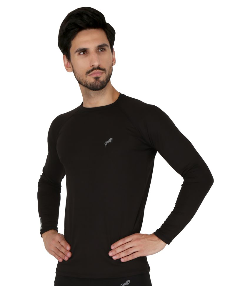     			Just Rider Black Polyester Compression