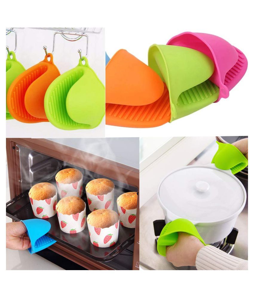     			Silicone Microwave Oven Heat Resistant Pinch Grip Mitten Oven Mitt Gripper Grip Kitchen Pot Holder Utensil Tool