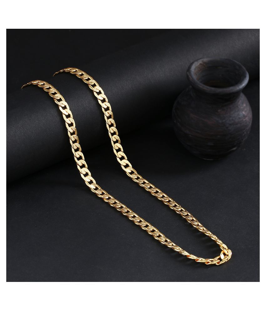     			Sukkhi Charming Gold Plated Curb Chain for Men
