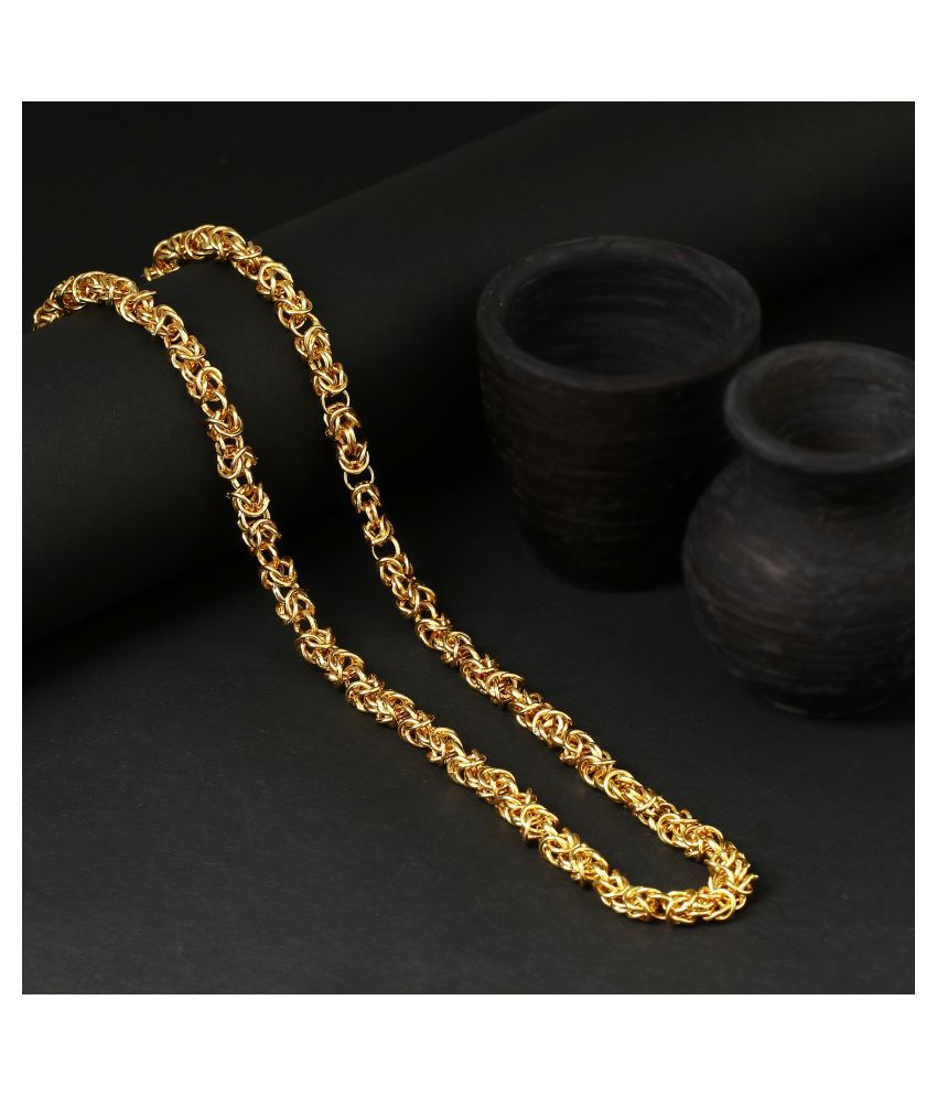     			Sukkhi Exclusive Gold Plated Unisex Byzantine Chain