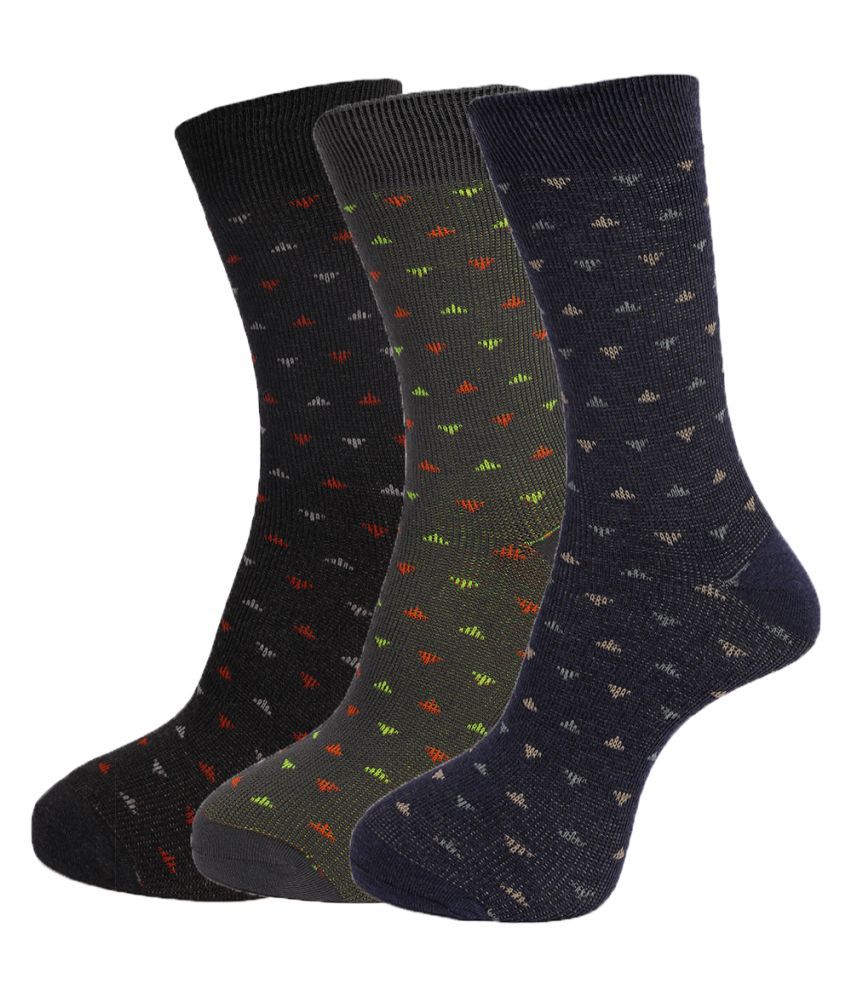     			Dollar Socks Multi Casual Full Length Socks Pack of 3